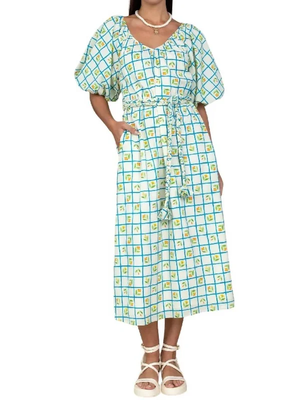 Sustainable fashion for stylish women   Penny Dress In Trellis