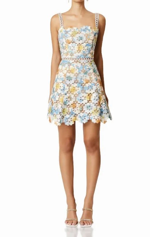 Elevate your style with fashionable women’s clothing   Raindrops Dress In Blue Multi