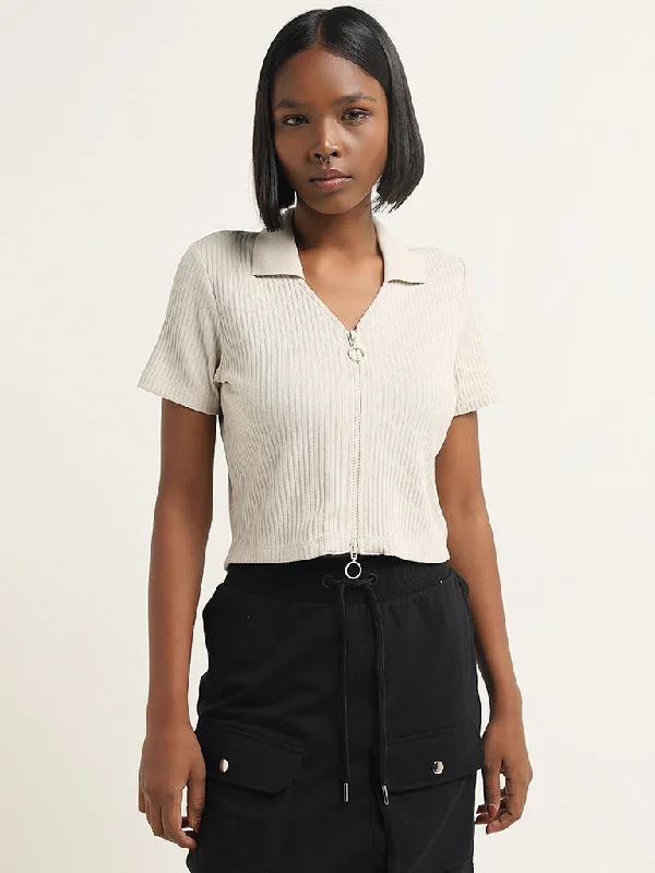 Find your perfect fit with stylish women’s clothing Studiofit Off-White Ribbed-Textured Jacket Find your perfect fit with stylish women’s clothing Studiofit Off-White Ribbed-Textured Jacket