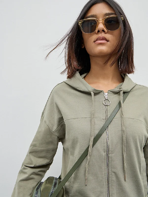 Dress to impress with elegant women’s wear   Studiofit Sage Solid Cotton Jacket