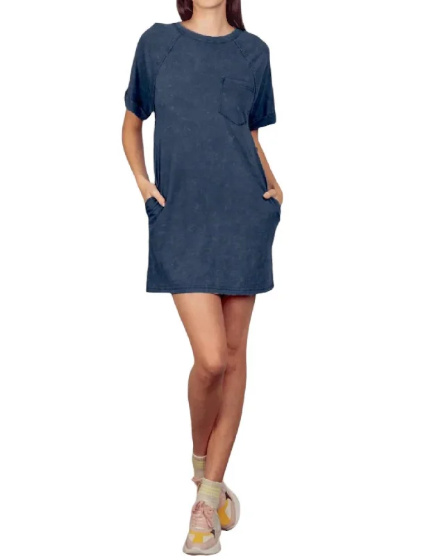 Modern fashion pieces designed for all women Trailblazer Oversize Mineral Wash T-Shirt Dress In Denim Wash Color Modern fashion pieces designed for all women Trailblazer Oversize Mineral Wash T-Shirt Dress In Denim Wash Color