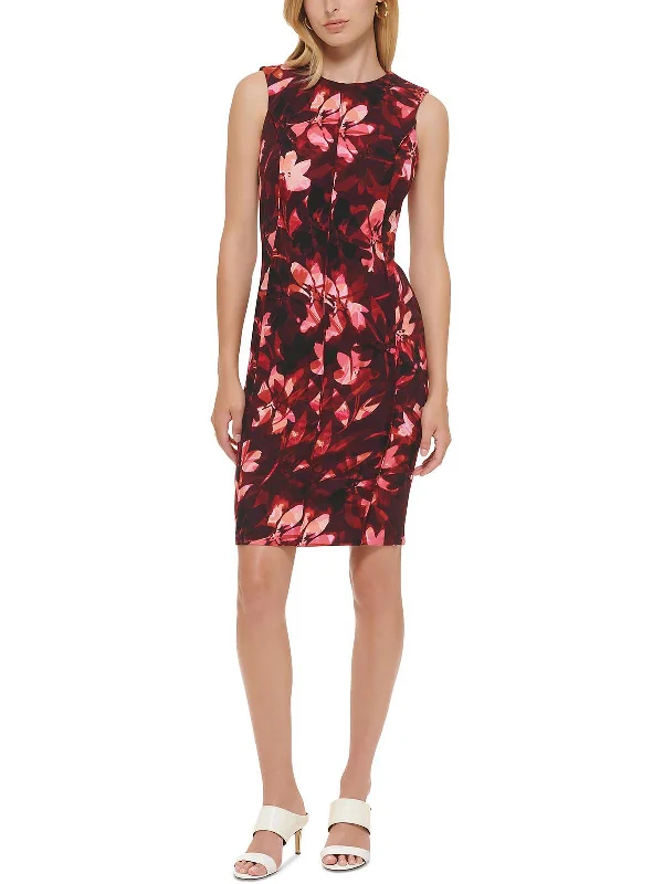 Modern fashion pieces designed for all women   Womens Pintuck Midi Sheath Dress