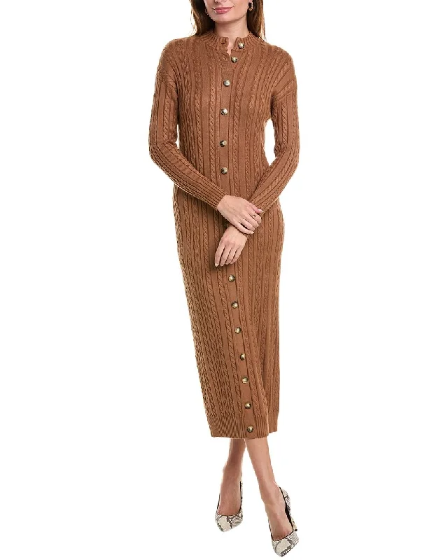 Feminine fashion to express your unique style   YAL New York Cable Knit Sweaterdress