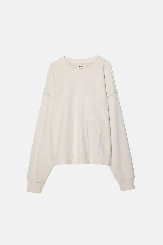 Fashionable, yet affordable women’s apparel   CONTRAST STITCH CREWNECK
