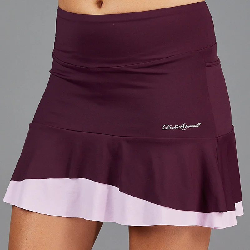 Bold and sophisticated looks for every woman   Djali Two Tier 15" Skort (wine)