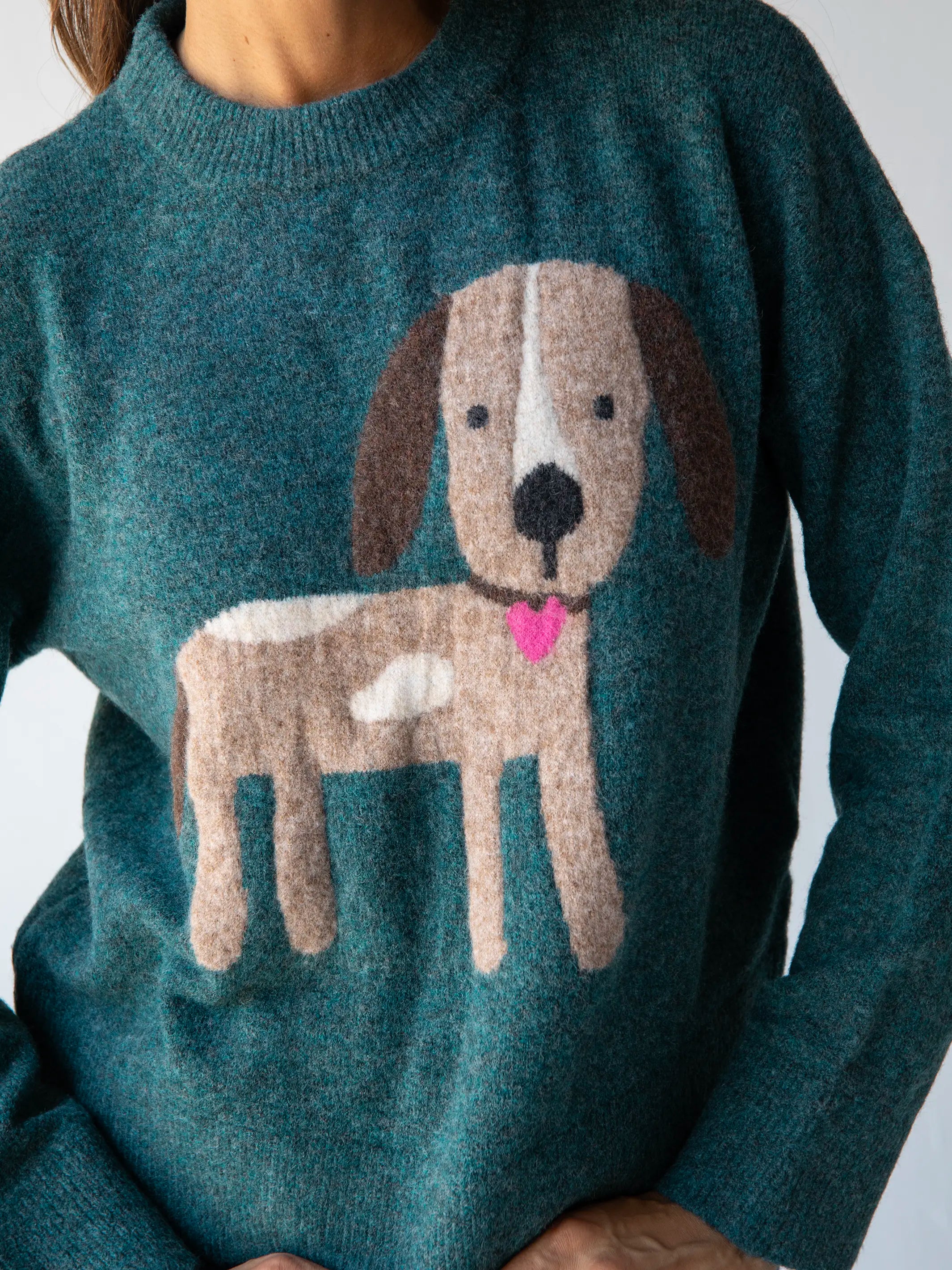 Comfortable yet fashionable women’s wear   Everyone's Favorite Sweater - Dark Teal Dog