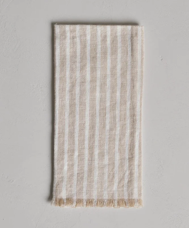 Feminine silhouettes for the modern woman   Frayed Linen Napkin