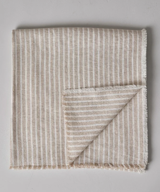 Elegant casual clothing for modern women   Frayed Linen Tablecloth