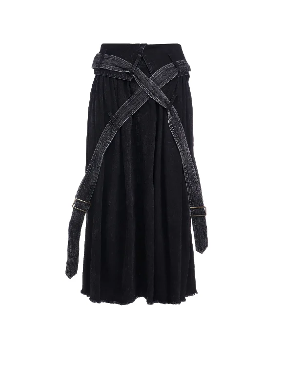 Perfect fashion pieces for the busy woman   POWDER BLEACH BELT DETAIL SKIRT