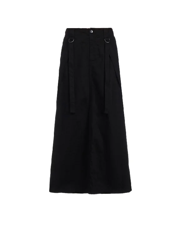 Fashionable clothing to fit every body type   COTTON DRILL STRAP DETAIL SKIRT
