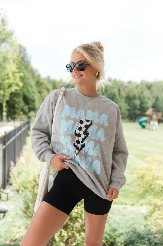 Look and feel your best in our women’s wear Mama Repeat Soccer Light Grey Oversized Graphic Sweatshirt Look and feel your best in our women’s wear Mama Repeat Soccer Light Grey Oversized Graphic Sweatshirt