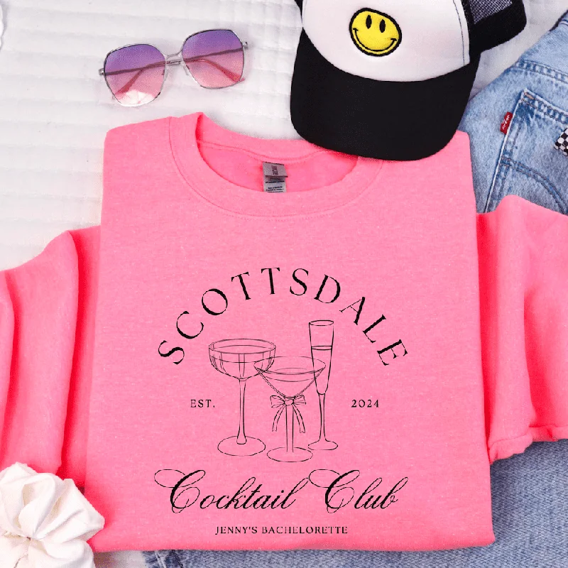 Confidence-boosting clothing for women Scottsdale Cocktail Club Bachelorette Sweatshirt Confidence-boosting clothing for women Scottsdale Cocktail Club Bachelorette Sweatshirt