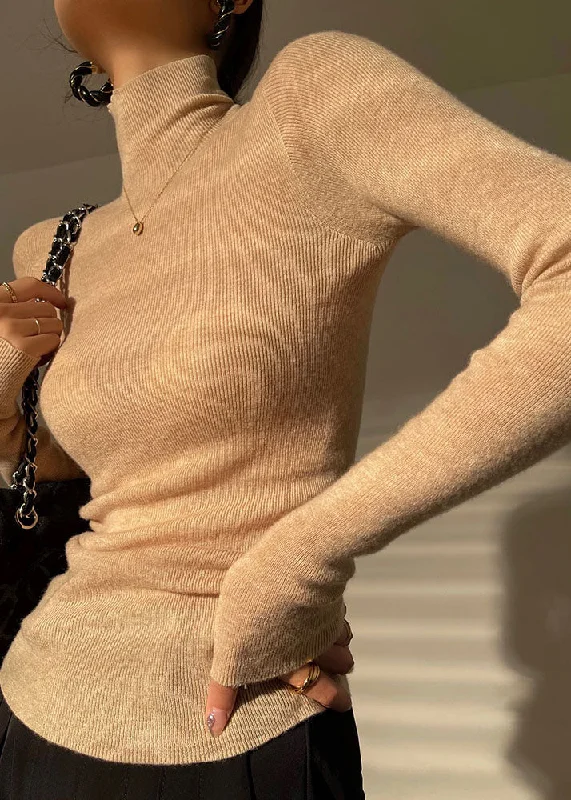 Designer-inspired women’s fashion at affordable prices Slim Fit Apricot Turtle Neck Thick Knit Pullover Sweater Long Sleeve Designer-inspired women’s fashion at affordable prices Slim Fit Apricot Turtle Neck Thick Knit Pullover Sweater Long Sleeve