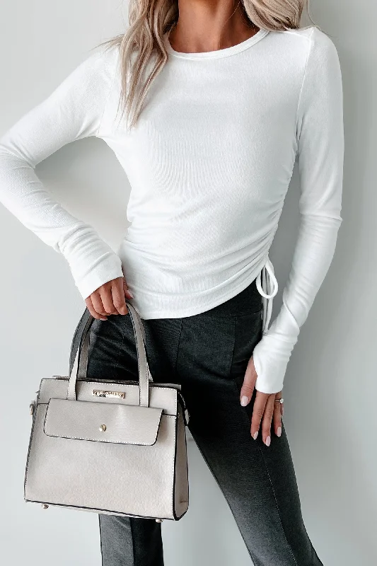 Fashion pieces that complement every woman’s style Tristan Side Ruched Asymmetric Long Sleeve Top (Ivory) Fashion pieces that complement every woman’s style Tristan Side Ruched Asymmetric Long Sleeve Top (Ivory)