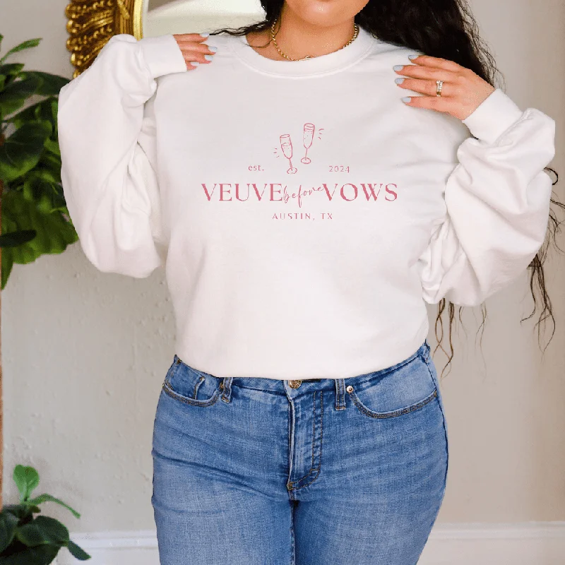 Curated collections of sophisticated women’s wear   Veuve Before Vows Bachelorette Sweatshirt