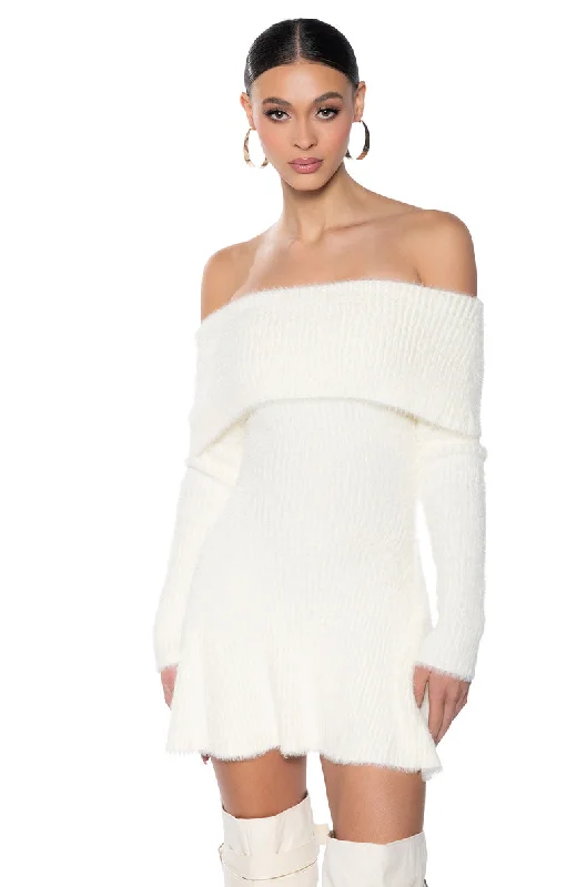 High-quality women’s wear for everyday elegance ARI OFF THE SHOULDER KNIT MINI DRESS High-quality women’s wear for everyday elegance ARI OFF THE SHOULDER KNIT MINI DRESS