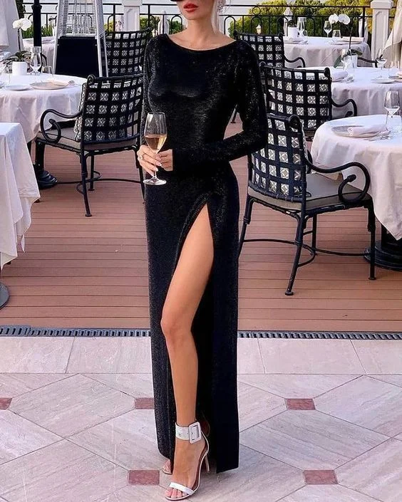 The ultimate guide to stylish women’s fashion Black Long Sleeve High Slit Prom Dress cg14836 The ultimate guide to stylish women’s fashion Black Long Sleeve High Slit Prom Dress cg14836