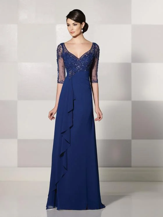 Comfortable yet fashionable women’s wear   Mon Cheri 214689W DRESS IN BLUE WILLOW