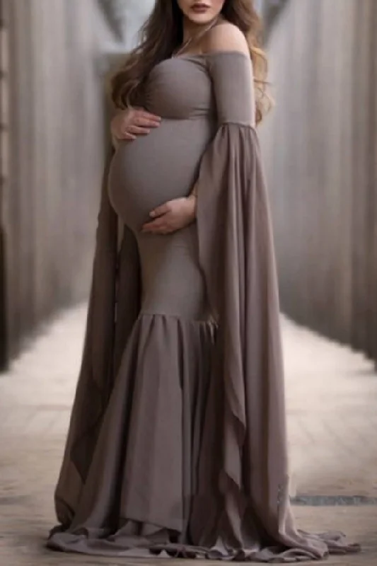 Fashion pieces that complement every woman’s style Chiffon V-neck Puffy Sleeves Maternity Baby Shower Dress Fashion pieces that complement every woman’s style Chiffon V-neck Puffy Sleeves Maternity Baby Shower Dress