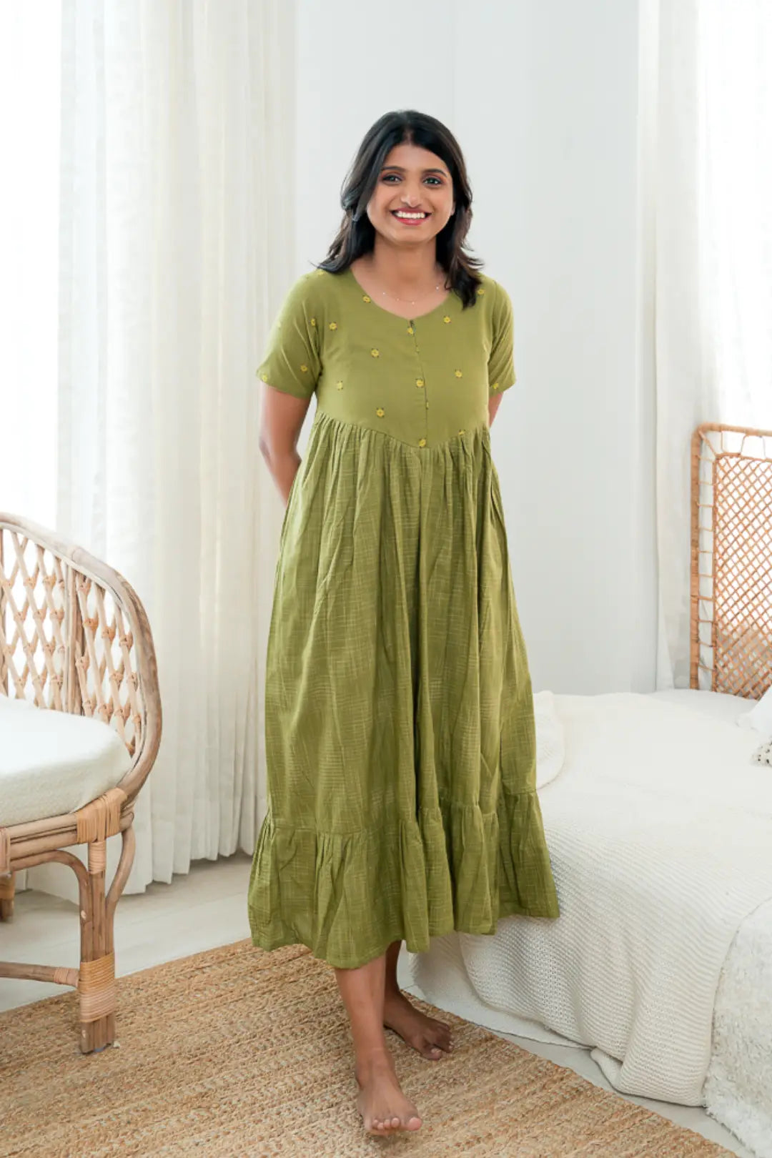 Bold and beautiful clothing for every woman   Clover Weave Maternity Feeding  Dress