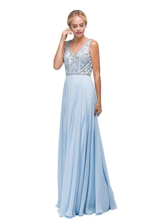 High-quality women’s wear for everyday elegance Dancing Queen Beaded V-Neck Chiffon Dress in Periwinkle 9589 High-quality women’s wear for everyday elegance Dancing Queen Beaded V-Neck Chiffon Dress in Periwinkle 9589