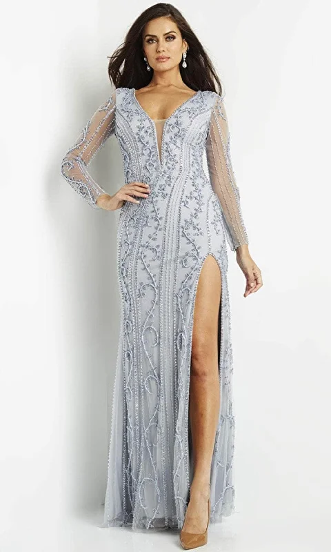Fashion-forward styles that make a statement Jovani 07055 - Embellished Plunging Neck Evening Dress Fashion-forward styles that make a statement Jovani 07055 - Embellished Plunging Neck Evening Dress