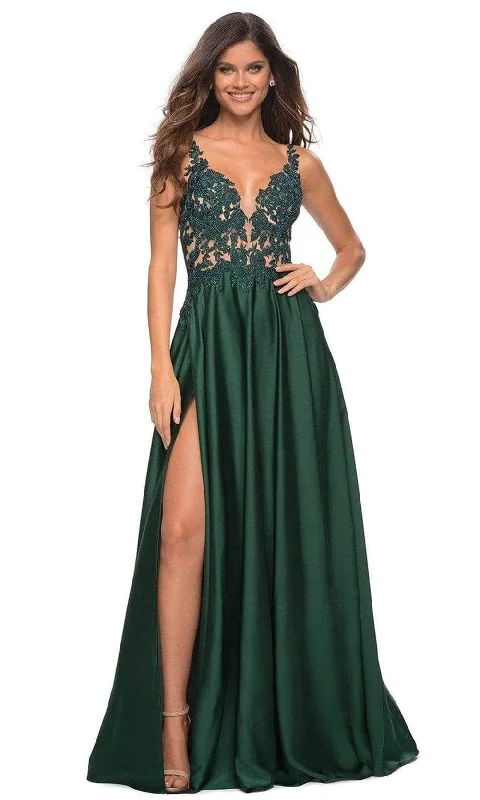 Feminine fashion to express your unique style La Femme - 30580 Plunging V-Neck A-Line Gown Feminine fashion to express your unique style La Femme - 30580 Plunging V-Neck A-Line Gown