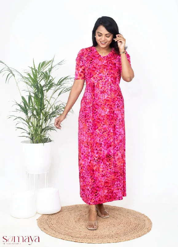 Everyday essentials for a stylish wardrobe   Luxury maxi  Pink Light Weight Dress