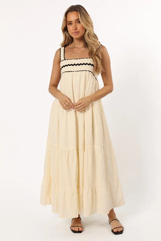 Confidence-boosting clothing for women   Monroe Midi Dress - Cream
