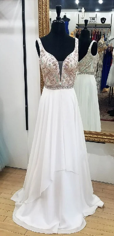 Trendy women’s clothing that suits every taste Plunging Neck A-line Chiffon Prom Dress With Low Back cg14898 Trendy women’s clothing that suits every taste Plunging Neck A-line Chiffon Prom Dress With Low Back cg14898