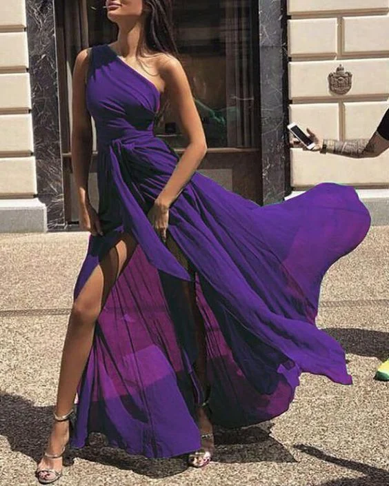 Modern fashion pieces designed for all women Sexy One Shoulder Sleeveless Maxi prom Dress cg14854 Modern fashion pieces designed for all women Sexy One Shoulder Sleeveless Maxi prom Dress cg14854