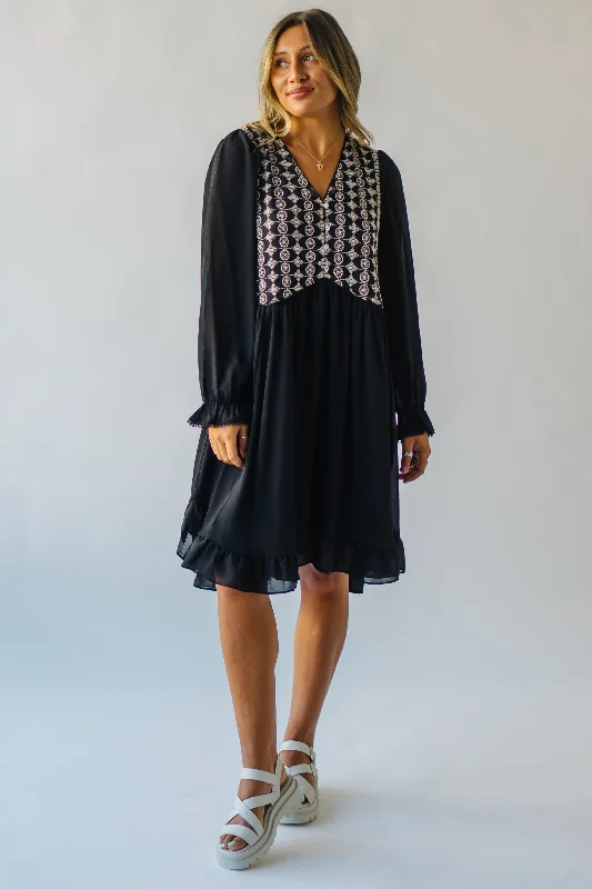 Comfortable yet fashionable women’s wear   The Koberstein Lace Detail Dress in Black
