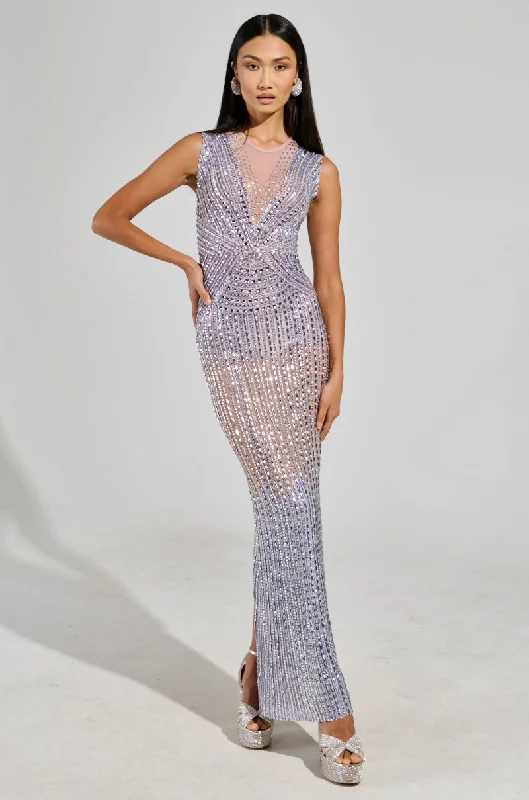 Statement pieces for the confident woman   THE MAIN EVENT RHINESTONE MAXI DRESS