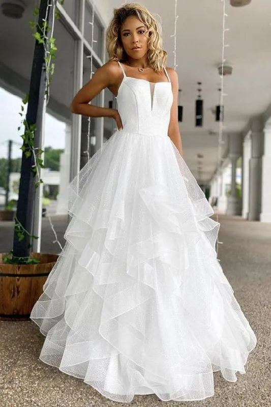 Timeless women’s fashion for any occasion White tulle sequin long prom dress white evening dress cg14808 Timeless women’s fashion for any occasion White tulle sequin long prom dress white evening dress cg14808