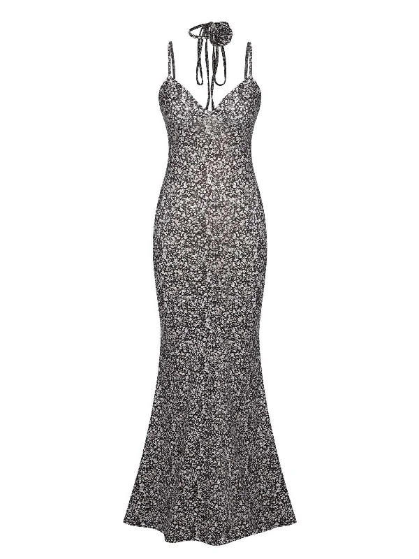 Feminine and fashionable clothing for every wardrobe Black 1930s Spaghetti Straps Mermaid Dress Feminine and fashionable clothing for every wardrobe Black 1930s Spaghetti Straps Mermaid Dress
