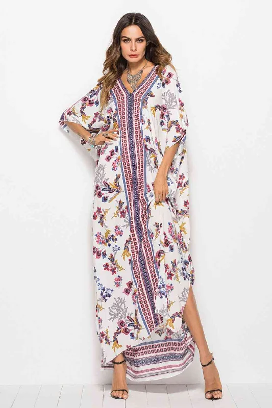 Dress to impress with elegant women’s wear   Floral V-Neck Dolman Sleeve Dress