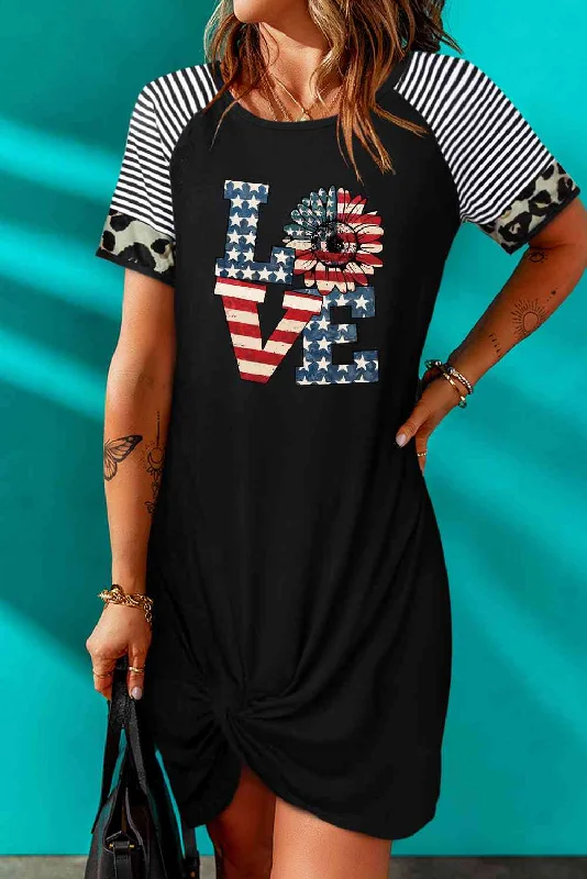 Curated collections for modern, fashionable women   Mixed Print Graphic Twisted Dress
