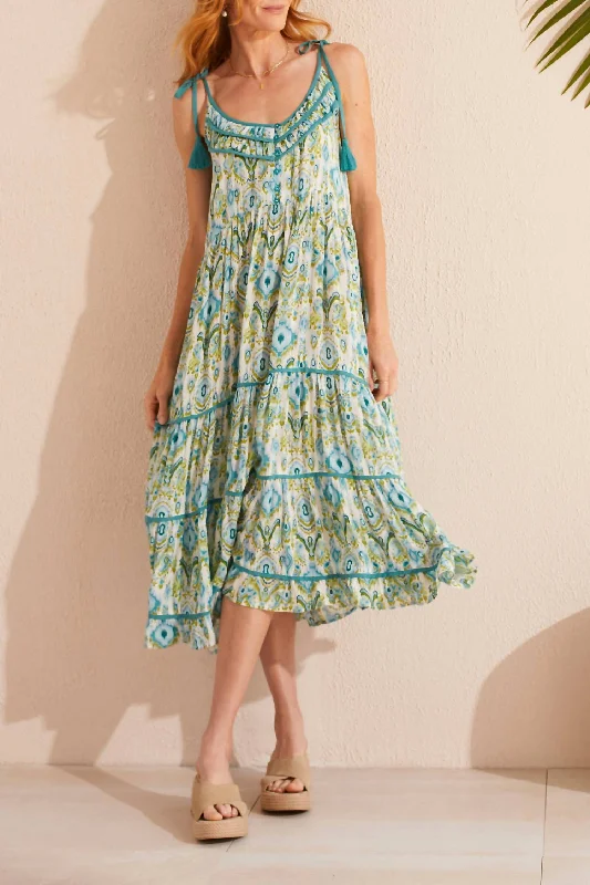 Step up your style with trendy women’s clothing Shoulder Tie Reversible Dress In Blue Sea Step up your style with trendy women’s clothing Shoulder Tie Reversible Dress In Blue Sea