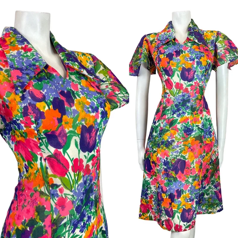 Sleek and sophisticated fashion for modern women VINTAGE 60s 70s GREEN BLUE PINK PSYCHEDELIC TULIP FLOWER DAGGER DRESS 10 12 Sleek and sophisticated fashion for modern women VINTAGE 60s 70s GREEN BLUE PINK PSYCHEDELIC TULIP FLOWER DAGGER DRESS 10 12