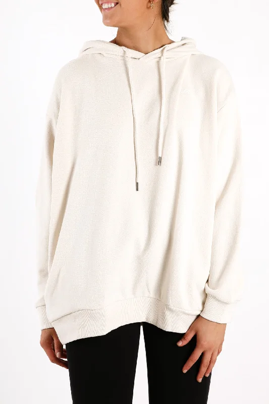 High-quality women’s wear for everyday elegance   Baggy Hoodie Unbleached