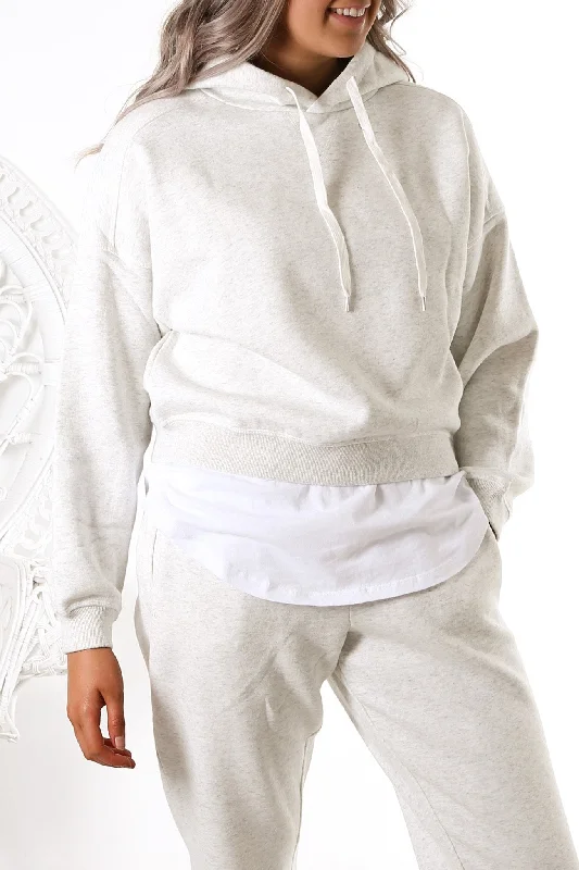 Comfortable yet stylish outfits for women on the go   Carter Classic Hoodie Snow Marle