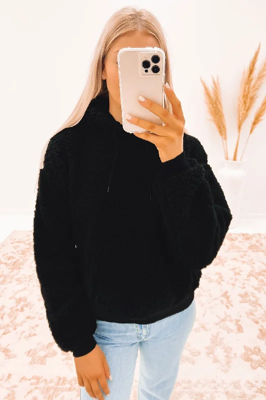 Affordable stylish women’s fashion collection   Cloud Sherpa Hood Black