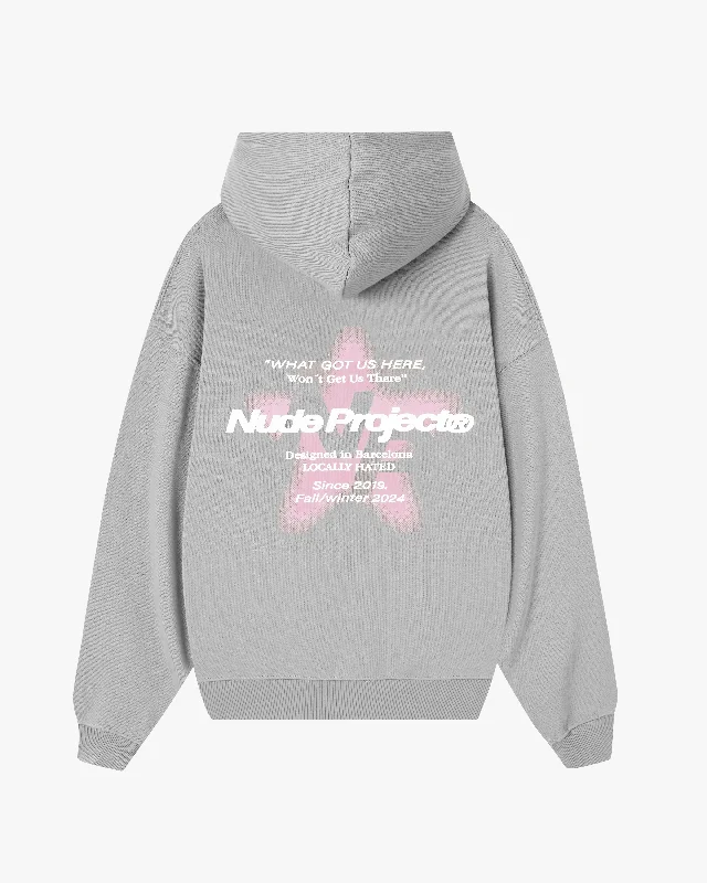 Soft, breathable fabrics for fashionable women   SEOUL HOODIE LIGHT GREY