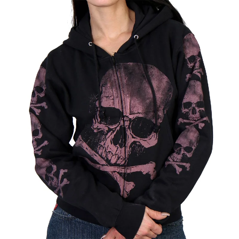 Casual yet chic women’s outfits for work or play Hot Leathers GLZ4324 Ladies ‘Skull and Crossbones' Jumbo Print Ladies Hooded Sweatshirt Casual yet chic women’s outfits for work or play Hot Leathers GLZ4324 Ladies ‘Skull and Crossbones' Jumbo Print Ladies Hooded Sweatshirt
