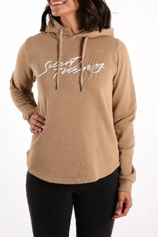 Feminine and fashionable clothing for every wardrobe   Imprint Hoody Brown