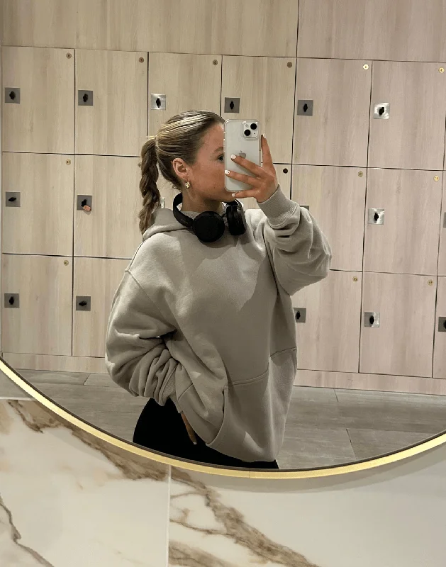 Stylish clothing designed to flatter every woman The Oversized Pullover Hoodie in Ashwood Stylish clothing designed to flatter every woman The Oversized Pullover Hoodie in Ashwood