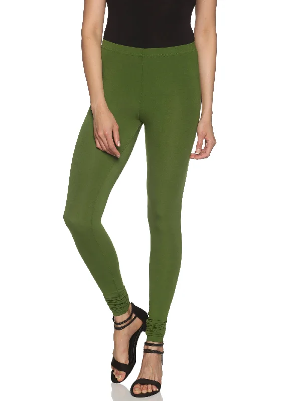 Chic and comfortable clothing for busy women   Forest green churidar