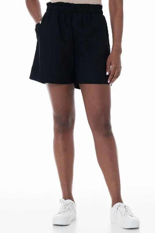 Sleek and sophisticated fashion for modern women Poplin Pull On Shorts _ 151991 _ Black Sleek and sophisticated fashion for modern women Poplin Pull On Shorts _ 151991 _ Black