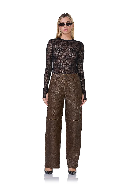 Fashionable clothing to fit every body type   Ajax Barrel Jean - Washed Brown