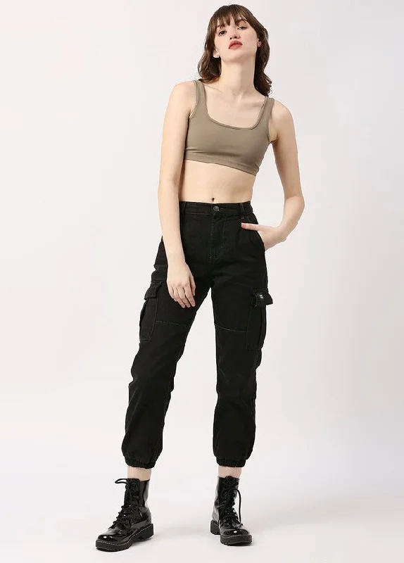 Women’s fashion that reflects your personality   Black Print Zurich Denim Jogger